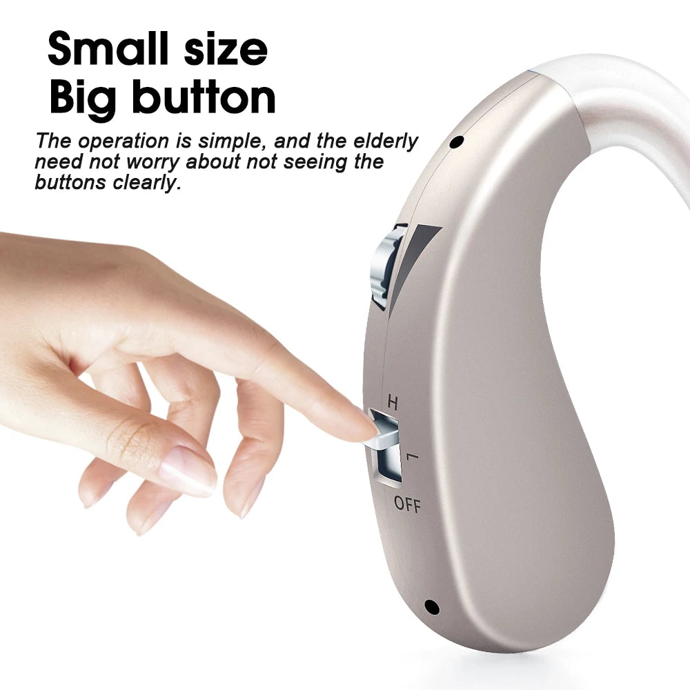 Digital Hearing Aids for Deafness Rechargeable Hearing Aid High Power Sound Amplifier For Elderly Behind the Ear Care audifonos