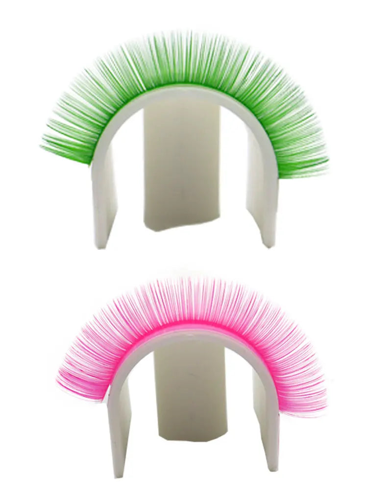 New White Color 8-15 Length Mixed With Natural Softness Extended Professional Grafting False Eyelashes Makeup C/D