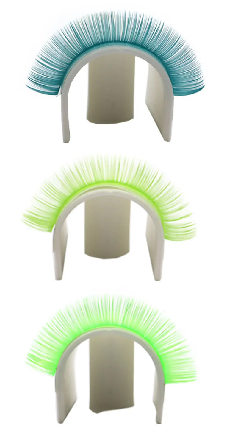 New White Color 8-15 Length Mixed With Natural Softness Extended Professional Grafting False Eyelashes Makeup C/D