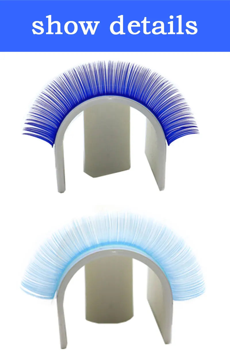 New White Color 8-15 Length Mixed With Natural Softness Extended Professional Grafting False Eyelashes Makeup C/D