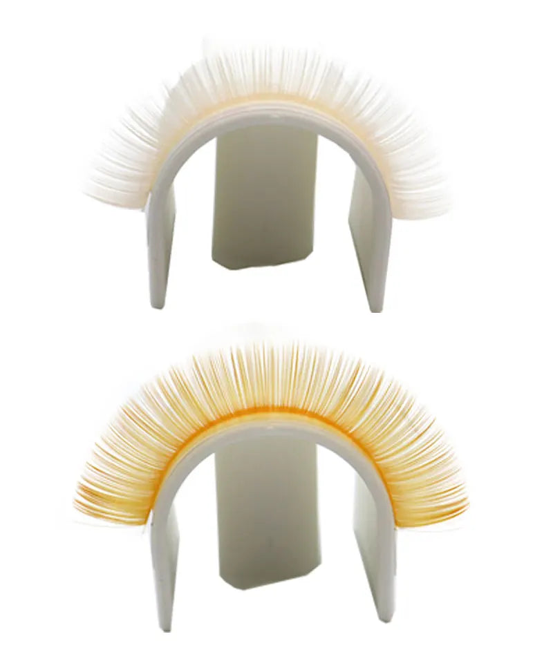 New White Color 8-15 Length Mixed With Natural Softness Extended Professional Grafting False Eyelashes Makeup C/D