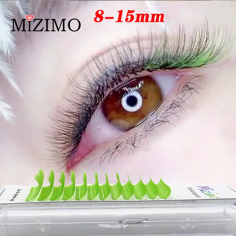 New White Color 8-15 Length Mixed With Natural Softness Extended Professional Grafting False Eyelashes Makeup C/D
