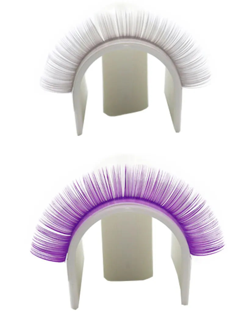 New White Color 8-15 Length Mixed With Natural Softness Extended Professional Grafting False Eyelashes Makeup C/D