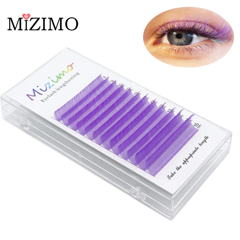 New White Color 8-15 Length Mixed With Natural Softness Extended Professional Grafting False Eyelashes Makeup C/D