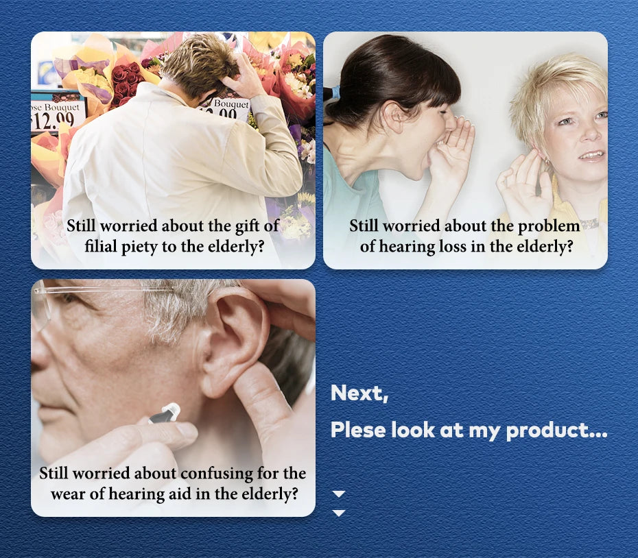 Digital Hearing Aids for Deafness Rechargeable Hearing Aid High Power Sound Amplifier For Elderly Behind the Ear Care audifonos