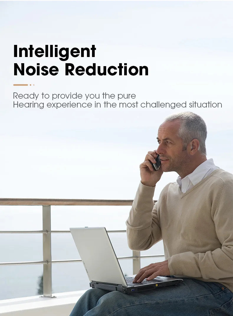 Digital Hearing Aids for Deafness Rechargeable Hearing Aid High Power Sound Amplifier For Elderly Behind the Ear Care audifonos