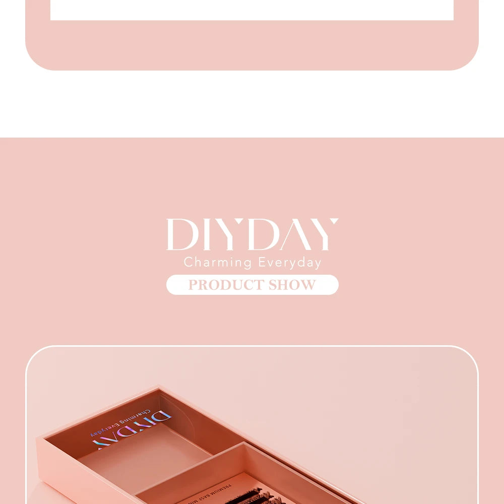 DIYDAY 5D W-Shaped Lashes Extension W Volume Bloom 5D Eyelashes Super Soft Lithe Natural Full Dense Eye Lash Extension Makeup