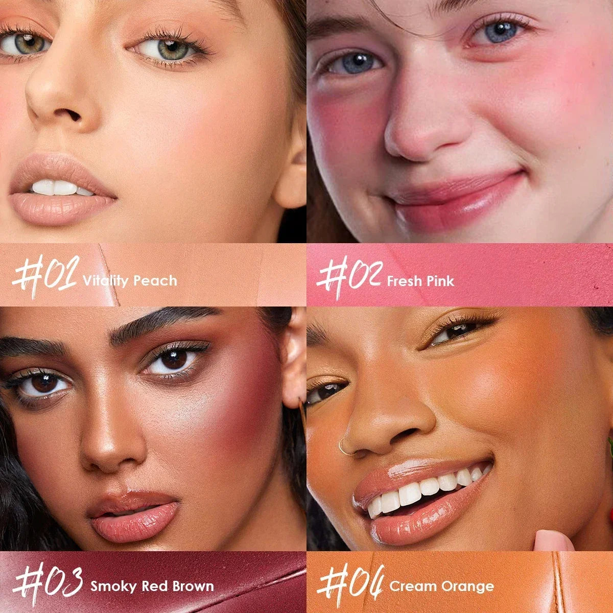 Highlight Matte Natural Blush, Long-lasting, Natural Finish, Waterproof Blush,Perfect for contouring and full makeup
