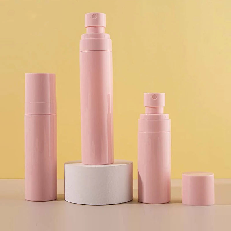 10/20/50/pcs 60ml 80ml 100ml Plastic Spray Bottle Mist Atomiser Sprayer Opaque Pink Perfume Refillable Bottle Container SZ3301