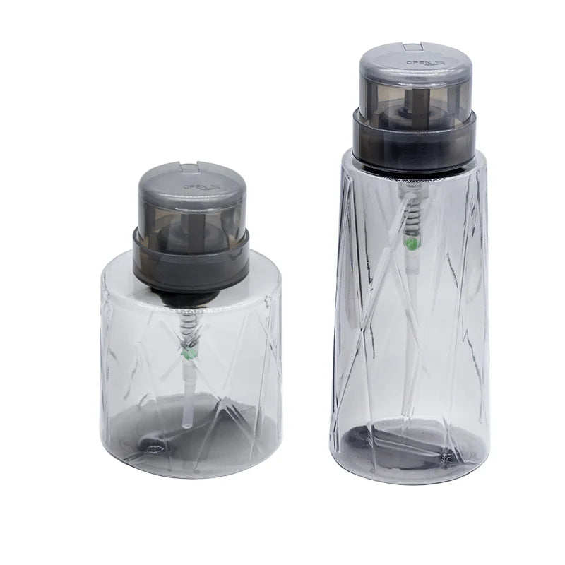 Lockable Nail Empty Pump Dispenser Refillable Bottle Nail Art Polish Manicure Cleaner Makeup Remover Container Press Bottle