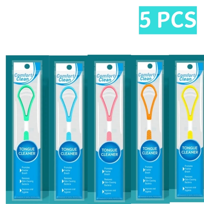 Tongue coating brush tongue scraper, cleaner cleaning brush, care toothbrush double-sided tongue scraper, 1 PCS
