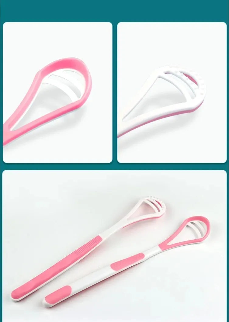 Tongue coating brush tongue scraper, cleaner cleaning brush, care toothbrush double-sided tongue scraper, 1 PCS