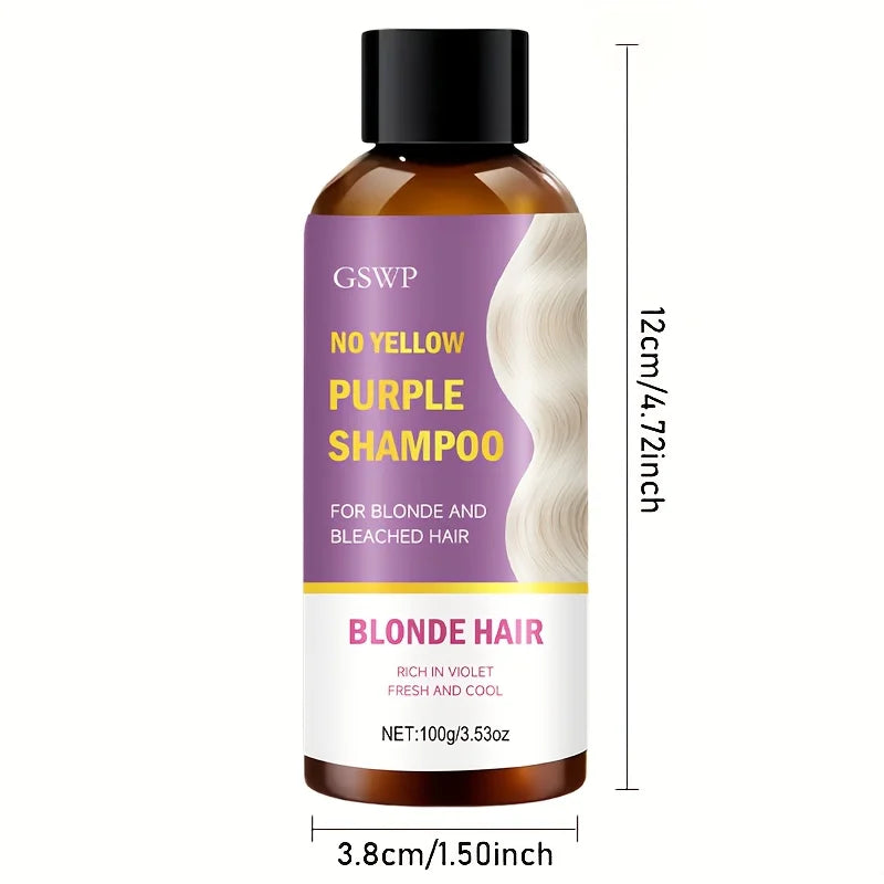 GSWP Anti-Yellow/Purple Shampoo, gently cleanses, is suitable for blonde, gray, silver hair,improves rough, dry hair.Gift.100g