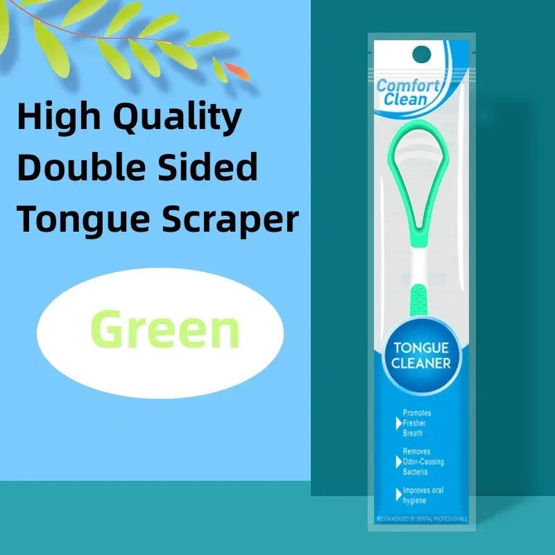 Tongue coating brush tongue scraper, cleaner cleaning brush, care toothbrush double-sided tongue scraper, 1 PCS