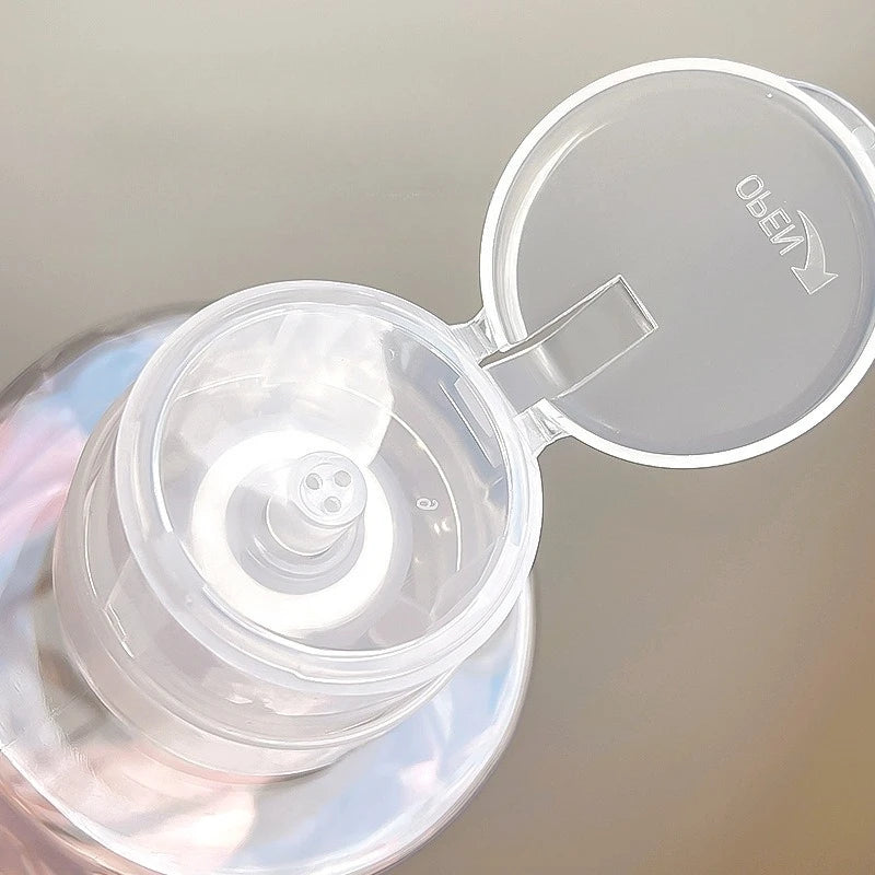 Lockable Nail Empty Pump Dispenser Refillable Bottle Nail Art Polish Manicure Cleaner Makeup Remover Container Press Bottle