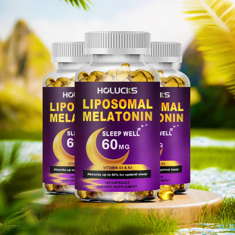 Buy 1 Get 1 Free! Liposomal Melatonin Supplement, for Insomnia Relief & Jet Lag Recovery, Quick Sleep Onset & Restful Nights