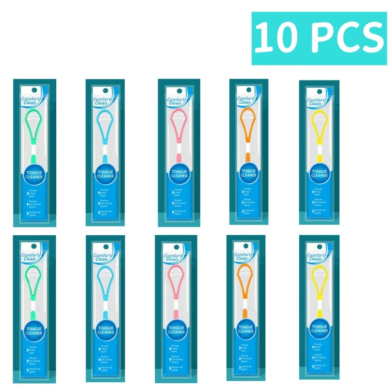 Tongue coating brush tongue scraper, cleaner cleaning brush, care toothbrush double-sided tongue scraper, 1 PCS