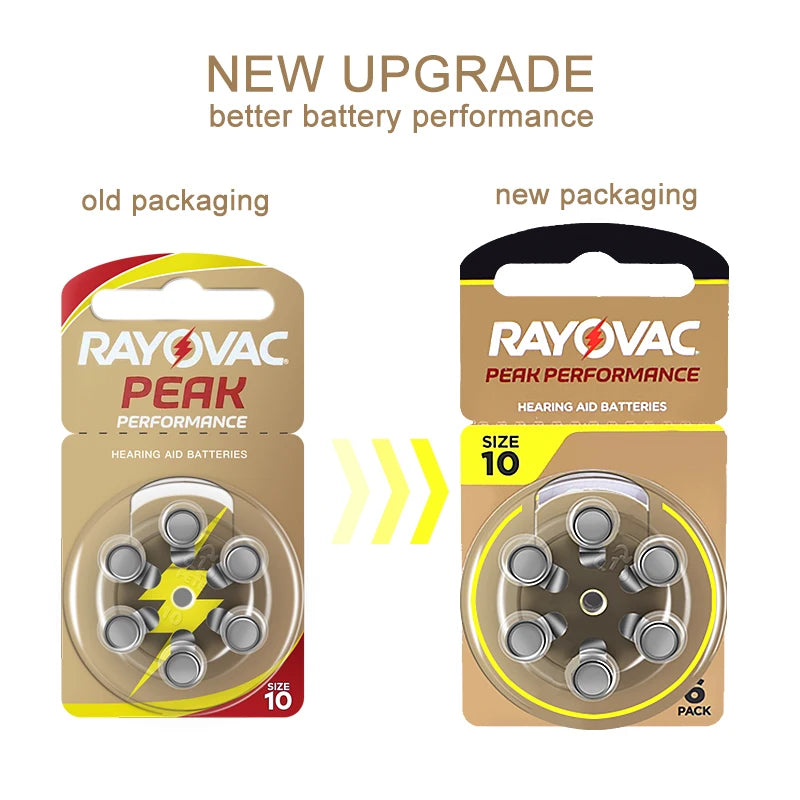 Hearing Aids Batteries RAYOVAC EXTRA Zinc Air 60 PCS High Performance  A10 10A 10 PR70 Hearing Aid Battery A10 For Hearing Aids