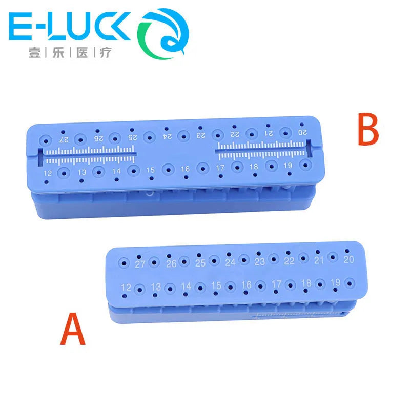 1Pc Dental Endo Measuring Plastic Endodontic Block Files Dentist Instrument Ruler Blue