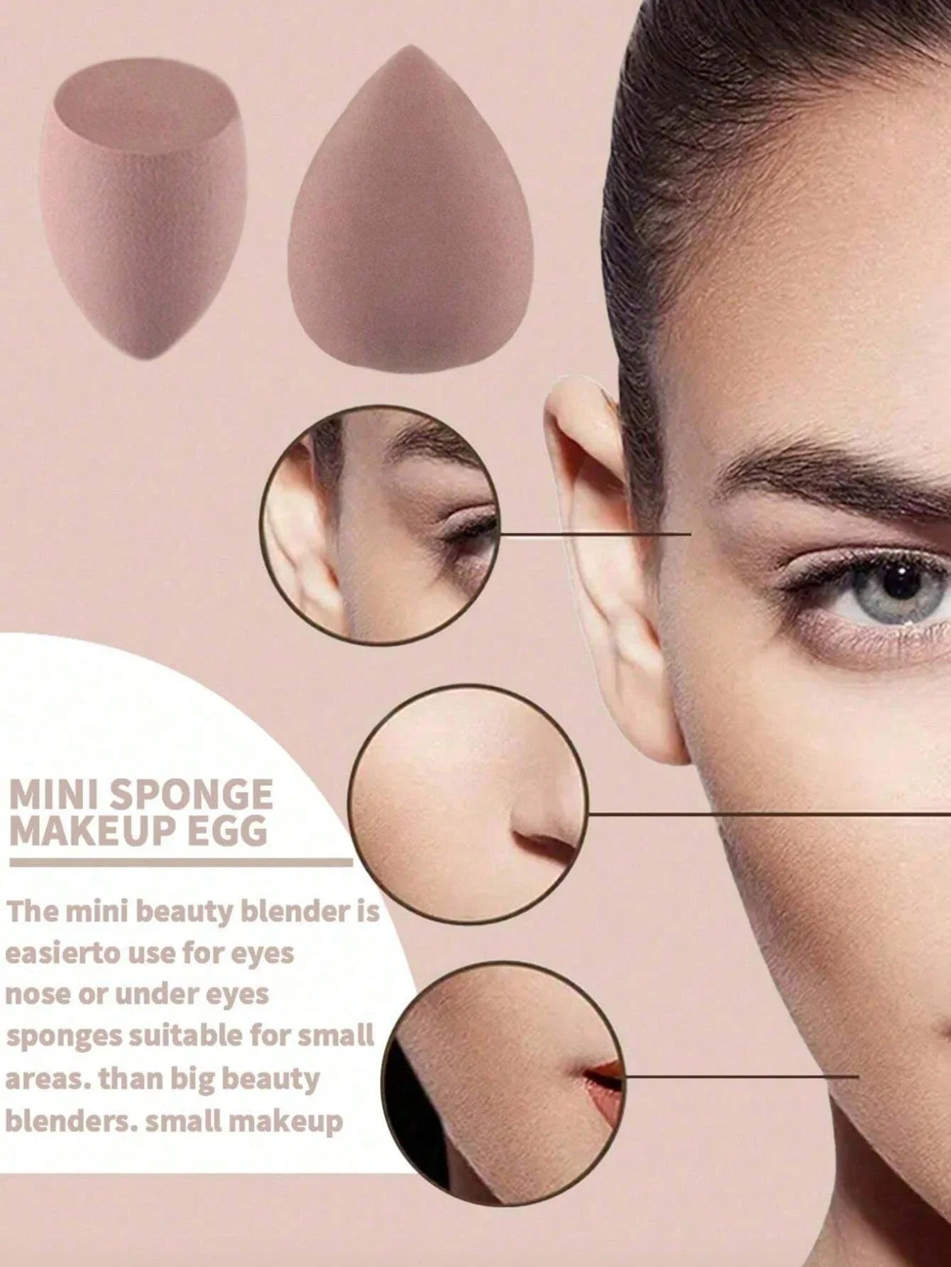 12pcs Professional Makeup Brush Set Incl. Eyeshadow, Powder, Blush Brushes, 2pcs Makeup Sponges, 1pc Powder Puff, Complete Trave