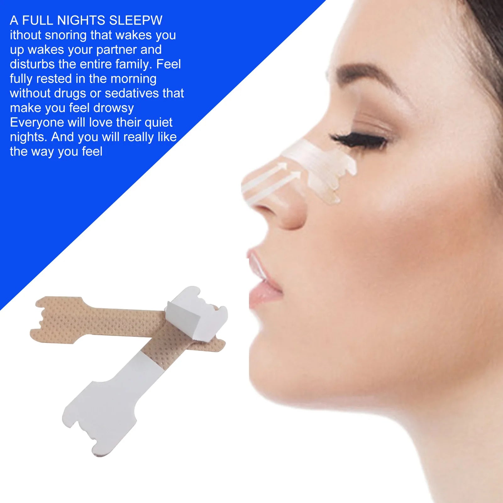 Breath Nasal Strips Anti Snoring Nose Patch Extra Strength Pads Better Breathing Non-Invasive Easier Breath Sleep Aid Decive