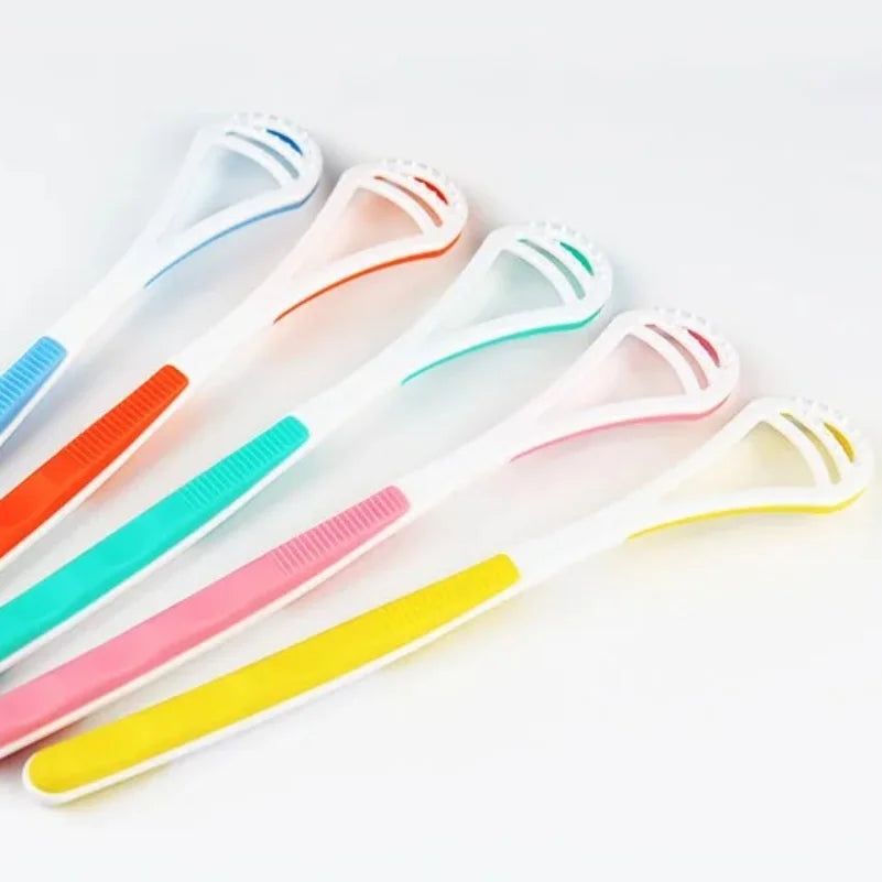 Tongue coating brush tongue scraper, cleaner cleaning brush, care toothbrush double-sided tongue scraper, 1 PCS