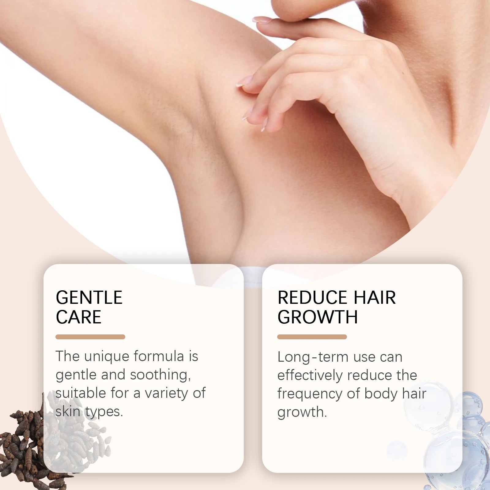 Body Hair Removal Oil for Hair Removal Essence Reduce Armpit Arms Body Hair Inhibitor Shrink Pores Smooth Skin Care Serum