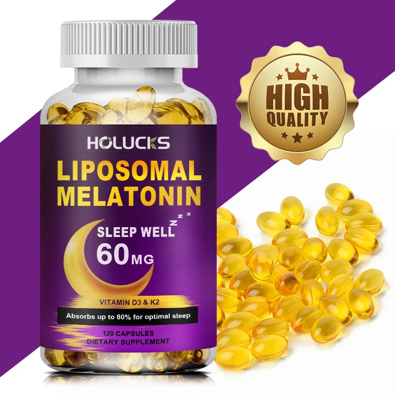 Buy 1 Get 1 Free! Liposomal Melatonin Supplement, for Insomnia Relief & Jet Lag Recovery, Quick Sleep Onset & Restful Nights