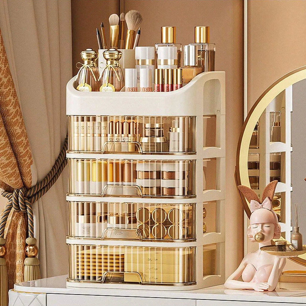1pc Multi-layer Makeup Storage Box,Cosmetics Storage For Skin Care,Eyeshadow,LotionsLipstick,Great For Dresser,Bathroom,Bedroom