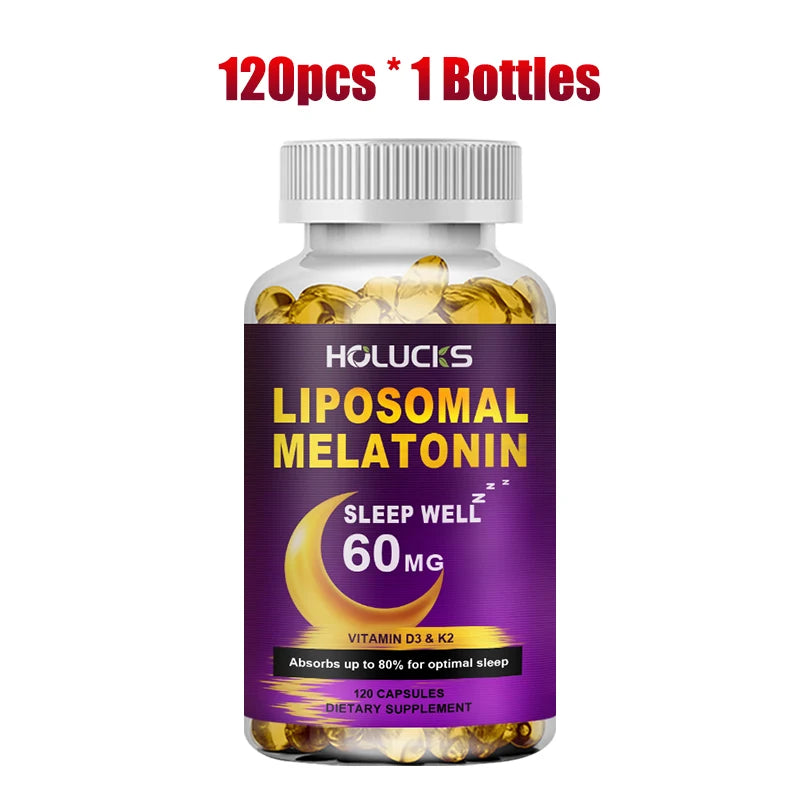 Buy 1 Get 1 Free! Liposomal Melatonin Supplement, for Insomnia Relief & Jet Lag Recovery, Quick Sleep Onset & Restful Nights