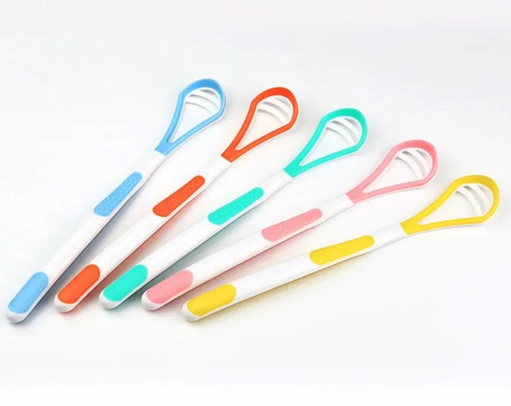 Tongue coating brush tongue scraper, cleaner cleaning brush, care toothbrush double-sided tongue scraper, 1 PCS
