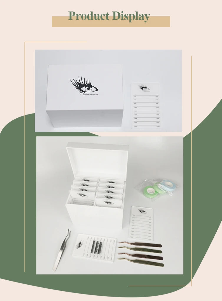 Beauty Salon 10Layers Acrylic Eyelash Extensions Storage Box Lash Tile Palette Box lash boxes packaging wholesale lash supplies