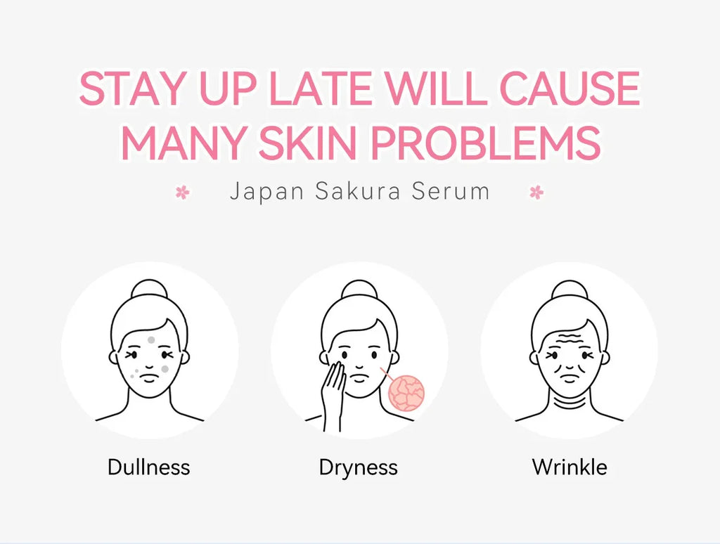 Sakura Whitening Gesichts-Serum Anti-Aging Verblasst feine Linien Strafft Poren Verbessert Melaninpigment Stumpfer Feuchtigkeitsspender Hellt die Hautpflege auf