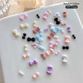 1Bag Mix Colorful Jelly Clear Ribbon Bowknot Nail Charms Heart Pearls Flower Flat-back Gems Parts Nail Art Manicure Decorations