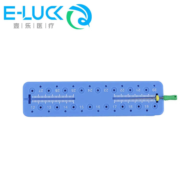 1Pc Dental Endo Measuring Plastic Endodontic Block Files Dentist Instrument Ruler Blue