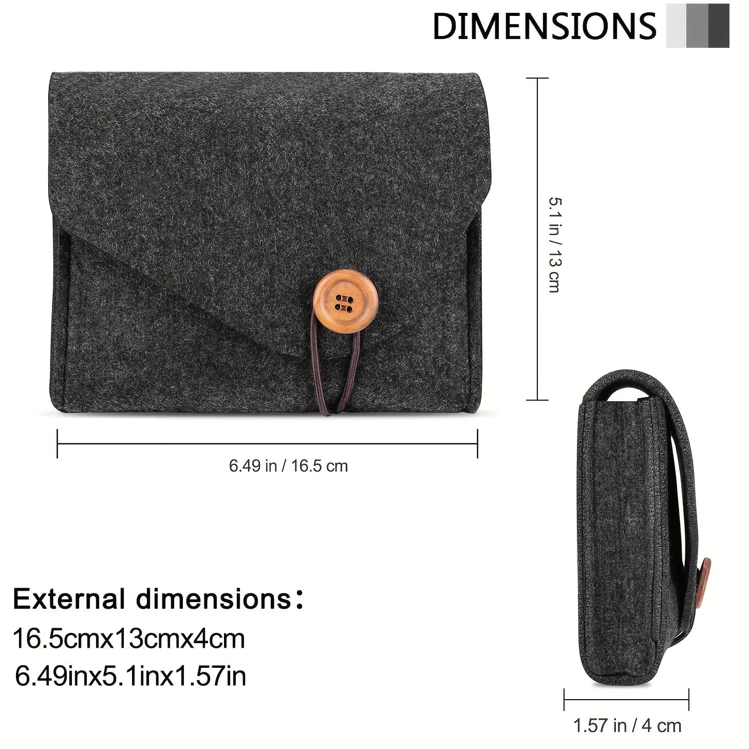 Portable Felt Storage Bag Outdoor Travel Digital Cable Electronics Accessories Organizer Charge Earphone Makeup Storage Pouches