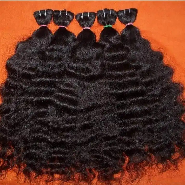 No Split No Bad Smell Wholesale Indian Deep Wave Raw Hair Extension Virgin Process Indian Human Hair From India