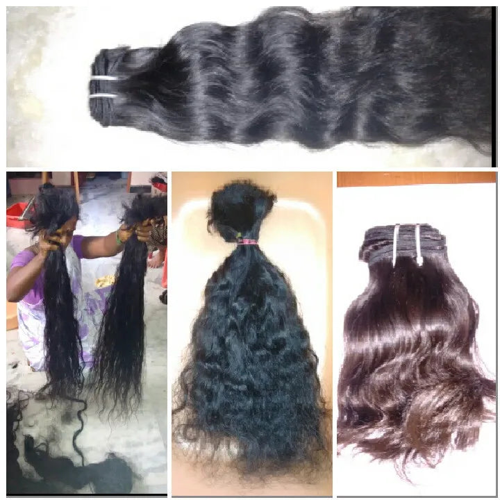 100% Unprocessed Natural Human Hair.india Best Hot 6A Hair Waft