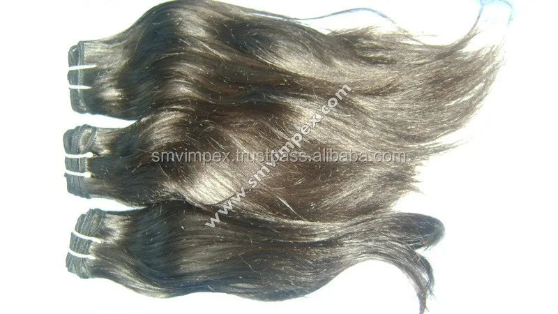 Cuticle Alainged Remy Human Hairs.Unprocessed Raw Natural Brown Soft and Smooth Double Wefted Hairs