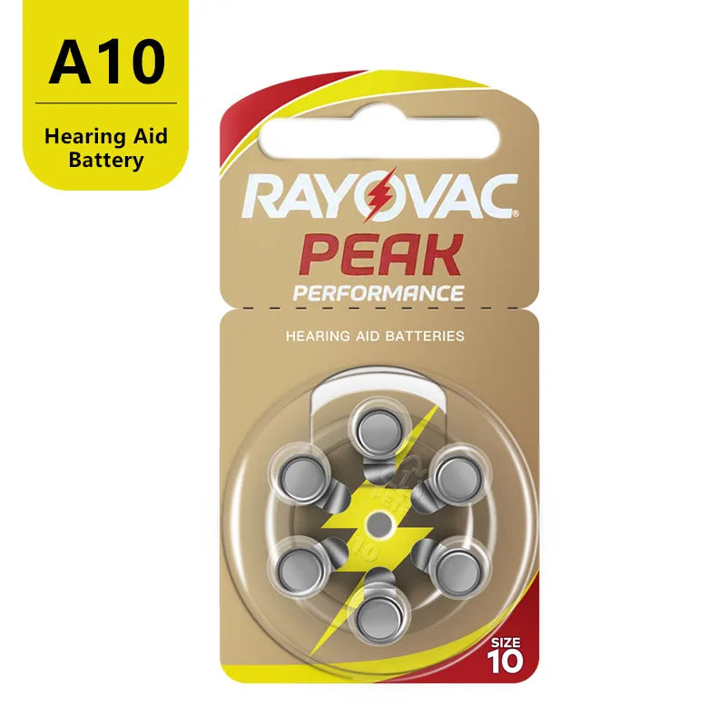 Hearing Aids Batteries RAYOVAC EXTRA Zinc Air 60 PCS High Performance  A10 10A 10 PR70 Hearing Aid Battery A10 For Hearing Aids