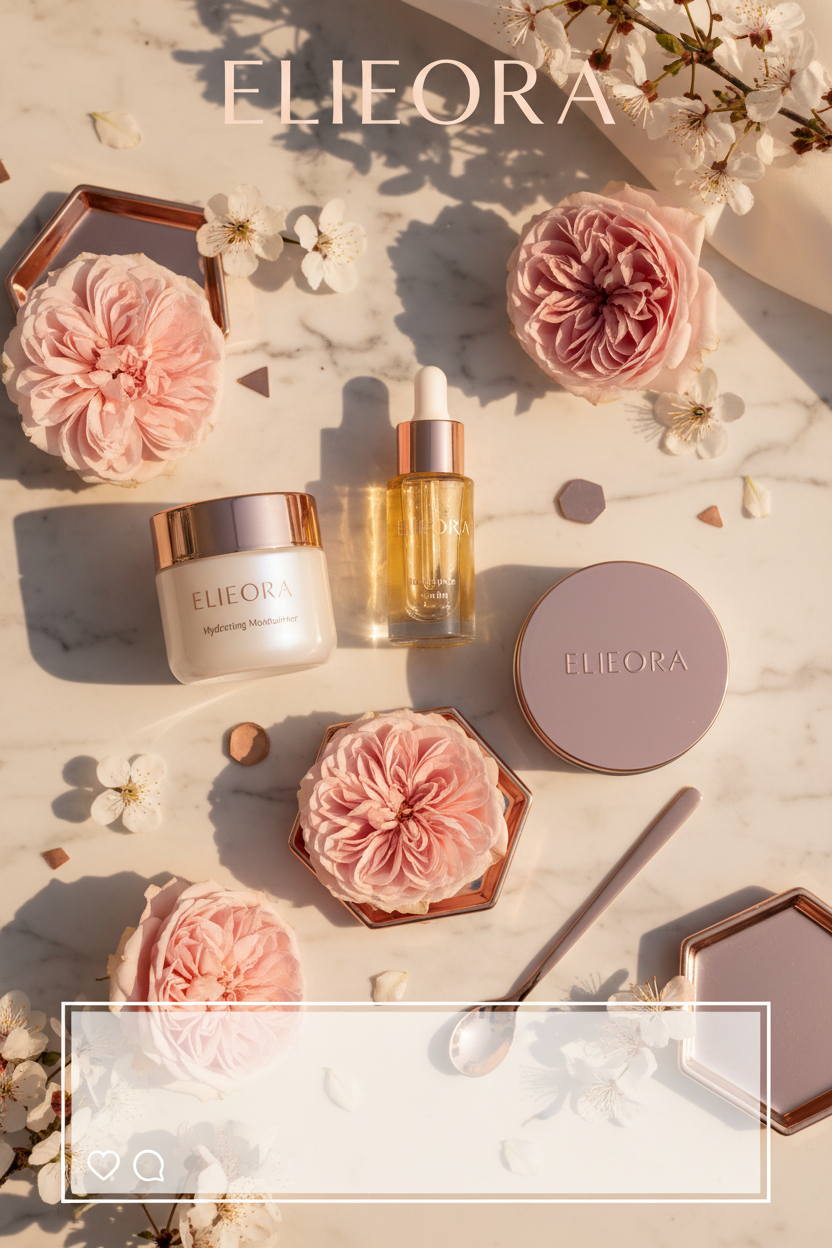 Flat lay ELIEORA skincare